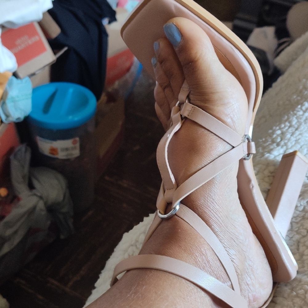 Elegant Nude Strappy Sandals
